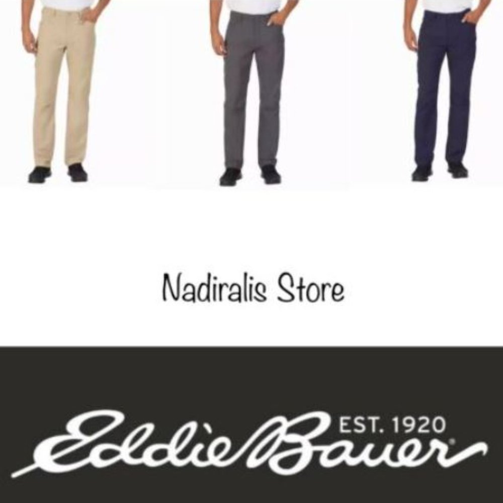 New!!!Eddie Bauer Men's Adventure Tech Pants UPF 50+ Water Repellent